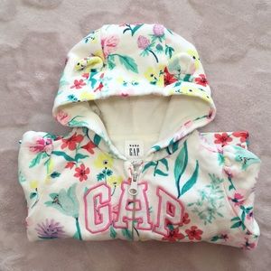 Gap Floral Bear Hoodie Sweatshirt